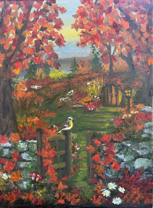 When Autumn Comes to Abhaile, original Abhaile painting by Dolores Montijo
