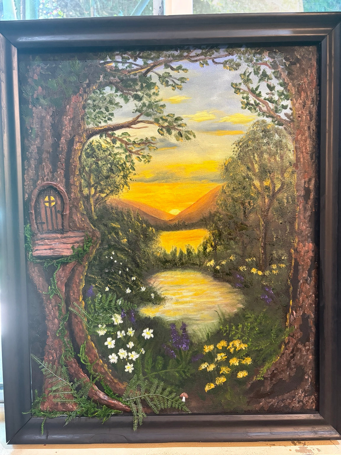 Before the Last Light Fades, an original Abhaile Living Painting by Dolores Montijo