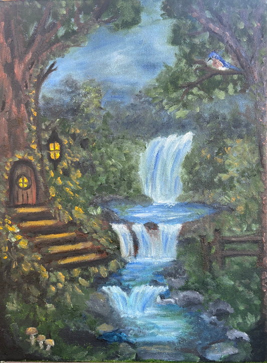 Where the Water Sings, original Abhaile painting by Dolores Montijo